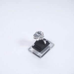 Cincin Light Blue Synt W/ Sirkon Oval Light Blue Cabochon HM