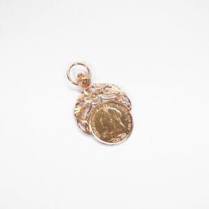Liontin Bulat Penunggang Kuda Victoria Dei Gra Britt Reina 1899 Kr.Kuning HI