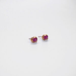 Giwang Sirkon Batu pink star ruby Cabochon Est @ 1 Crt HI