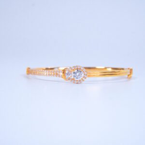 Gelang Bangle Sirkon 2 Baris kiri like kepala Gesper Center KH 16K