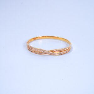 Gelang Bangle Sirkon 4 Baris Letter X